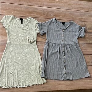 Art Class Textured Dress in Cream and Brown